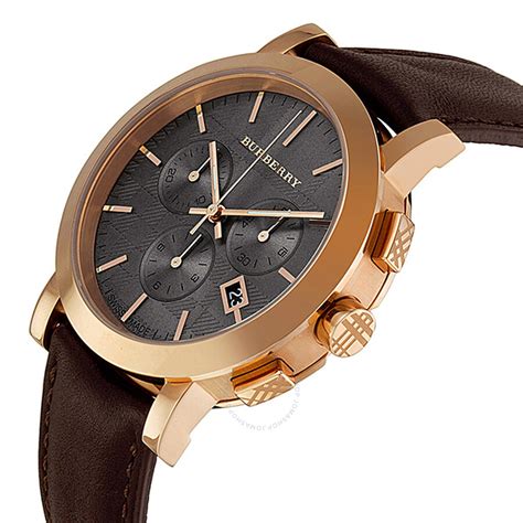 burberry brown leather watch mens|burberry men watches on sale.